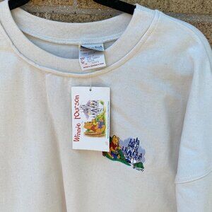 BNWT Vintage 1991 Disney Winnie The Pooh Embroidered Crewneck Sweater XL